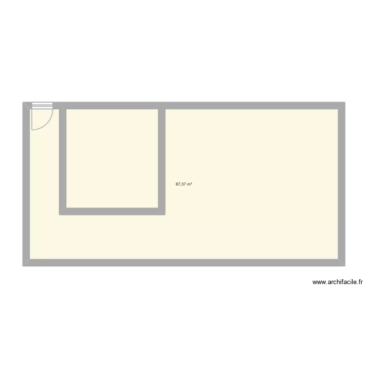 container plan. Plan de 1  et 67 m²
