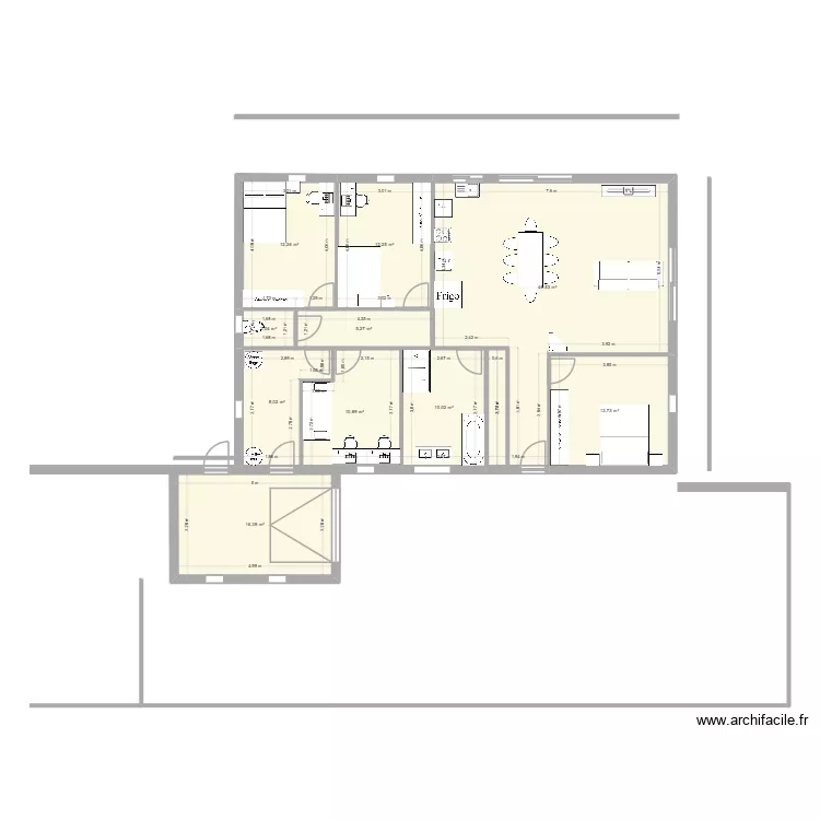 Maison 2 jonceray. Plan de 10  et 139 m²