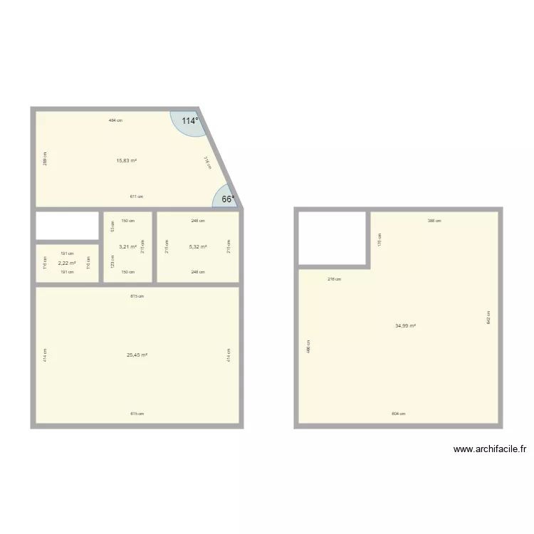 richard dpe projet&eacute;. Plan de 8  et 92 m²
