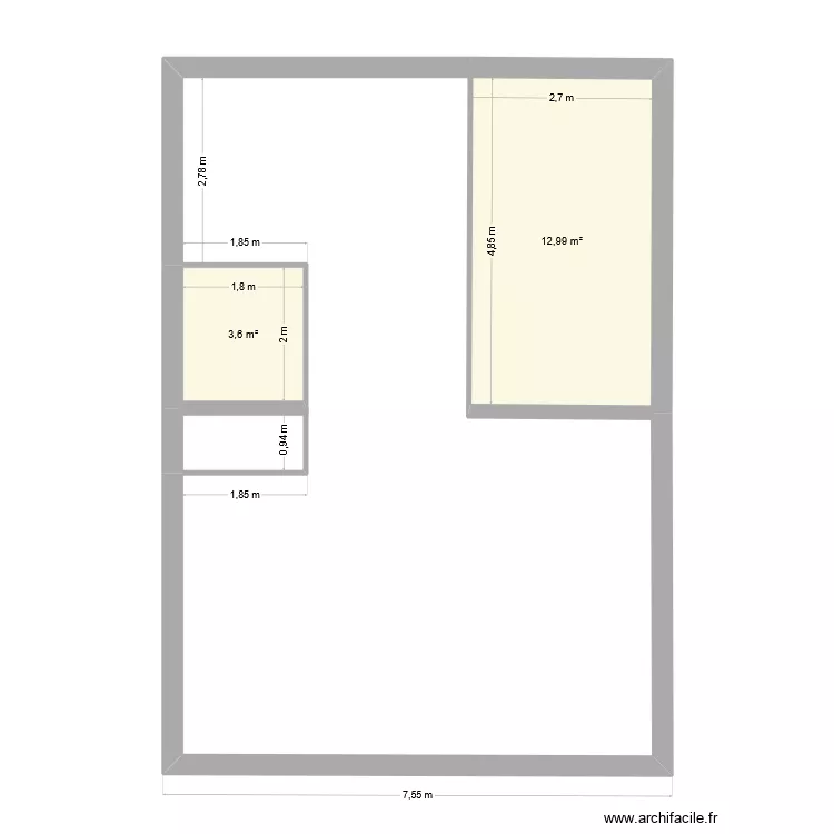 buz plan def. Plan de 2 et 17 m² buz plan def. Plan de 2 et 17 m²