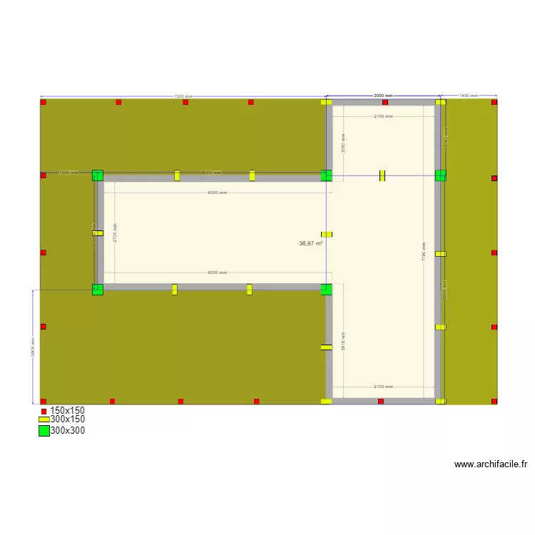 Юсупыч Баня Зеркало Сваи. Plan de 