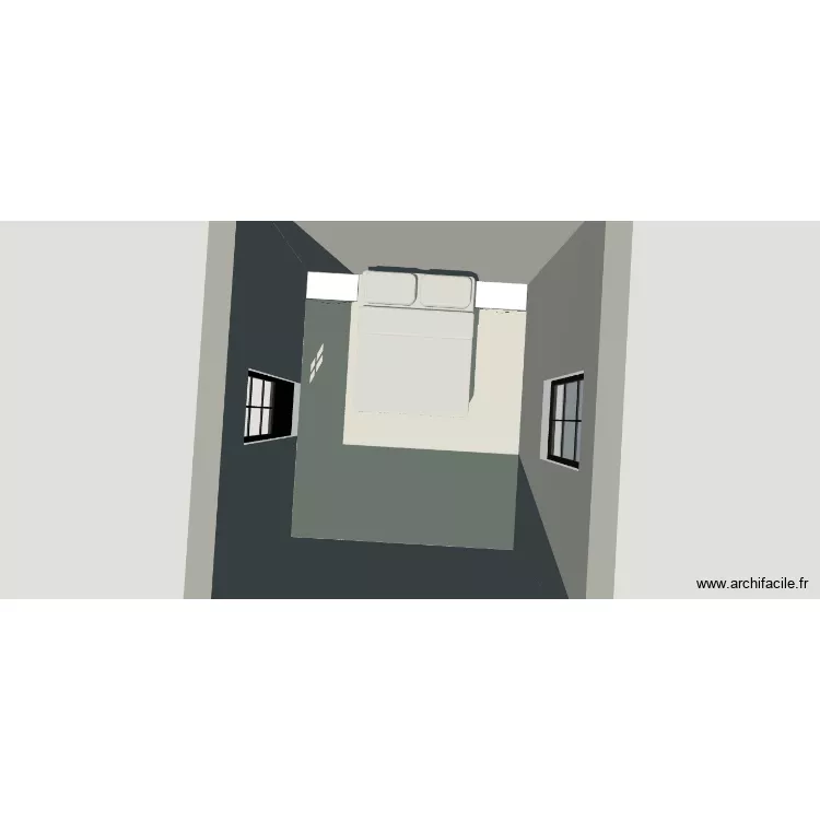CHAMBRE. Plan de 1  et 14 m²