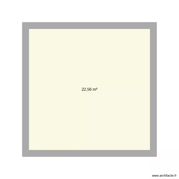 toiture salon. Plan de 1 Pièce et 23 m²