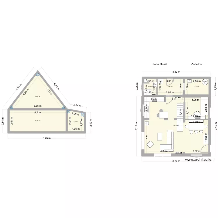 Kerbospern new new. Plan de 7  et 100 m²