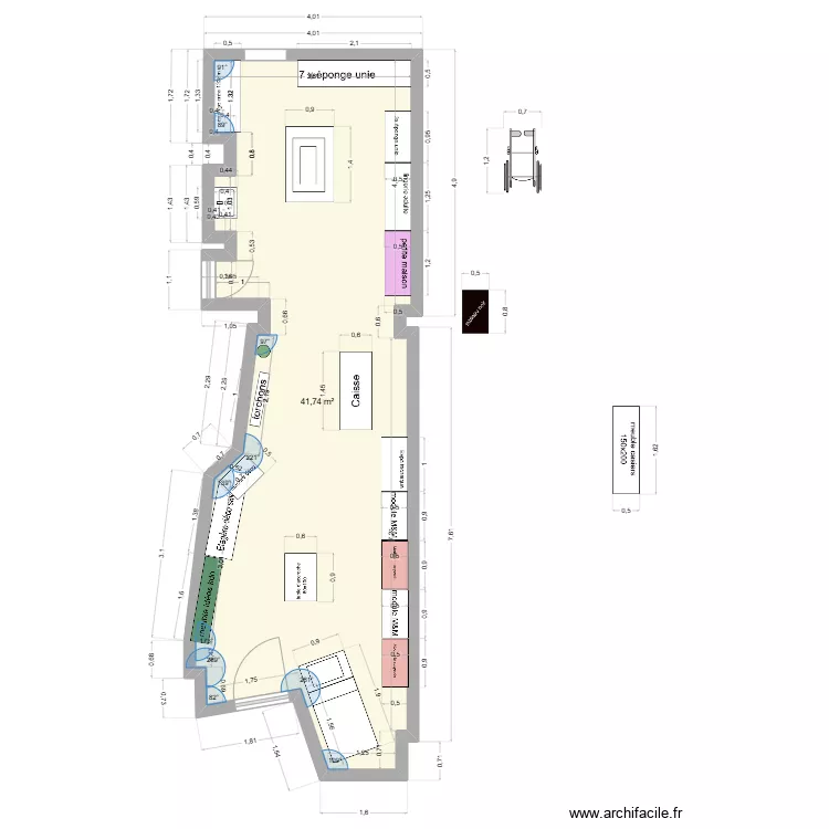 Projet Cherbourg casiers. Plan de 