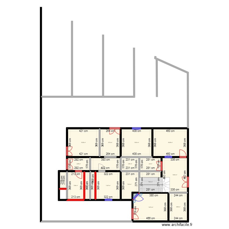 KAMOULA1. Plan de 8 pièces et 143 m2