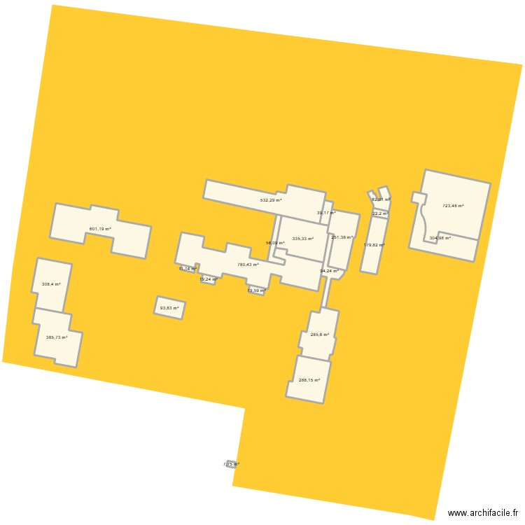 Mas St PIERRE.  plan de mas. Plan de 22 pièces et 5402 m2