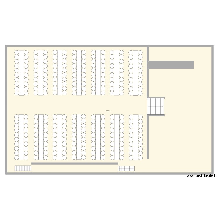 Salle Saulon. Plan de 1 pièce et 640 m2