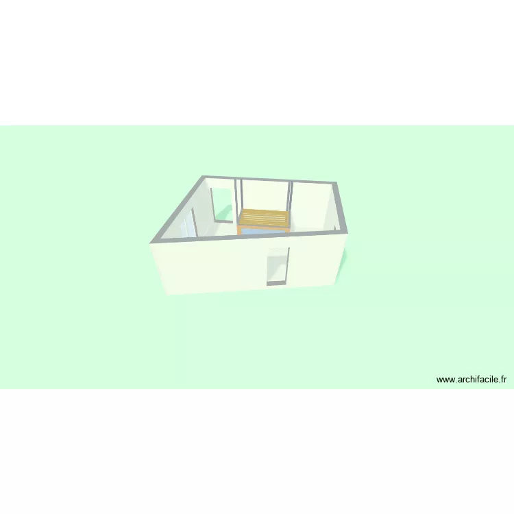 Roue La Mothe. Plan de 2 pièces et 24 m²