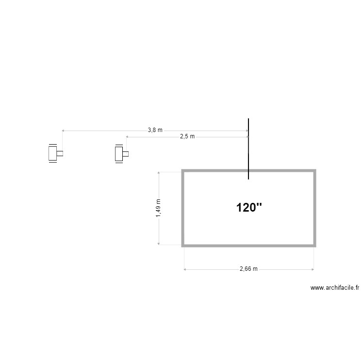 Tessie Project 2. Plan de 1 pièce et 4 m2