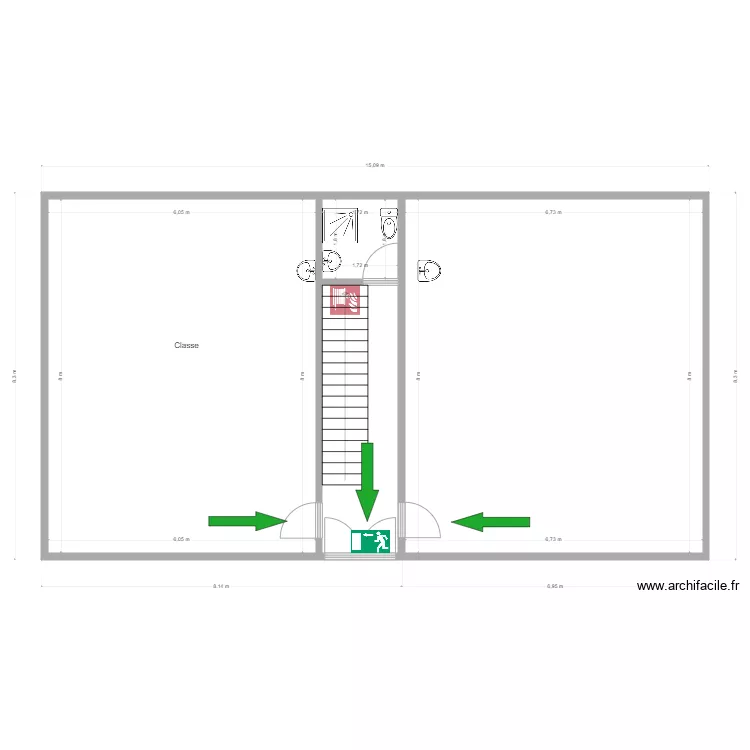 Nouveau b&acirc;t.Niveau 1 / Ecole libre Trazegnies / Primaire. Plan de 