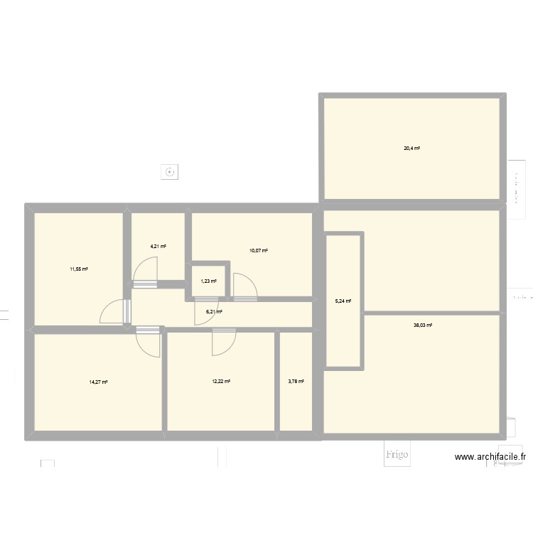 appart tony 2. Plan de 21 pièces et 256 m2