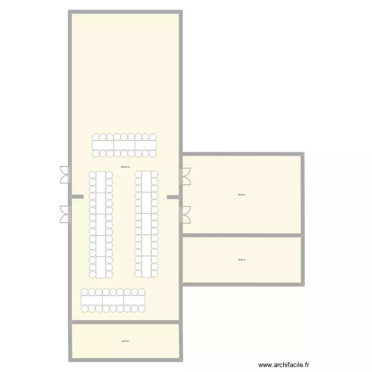 mariage. Plan de 4  et 369 m²