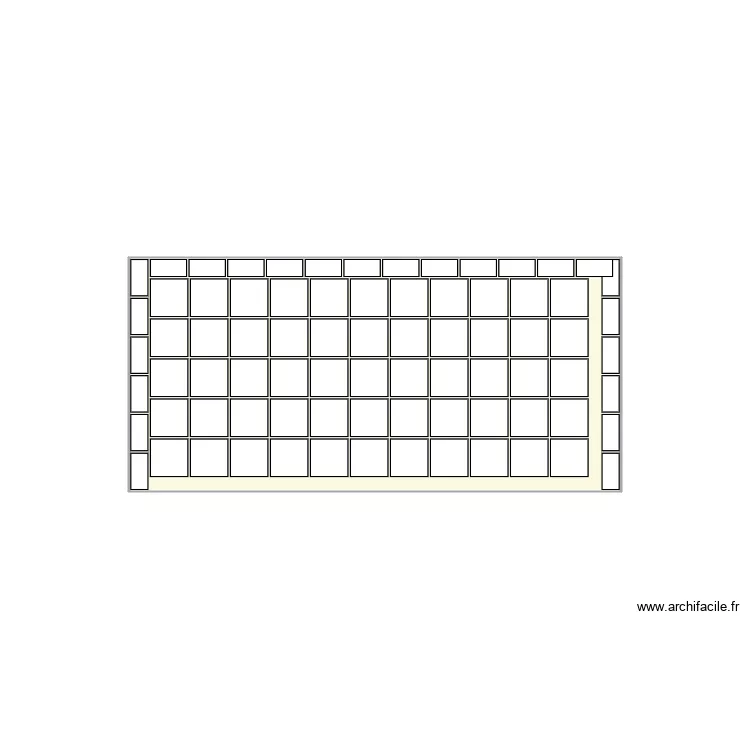 TERRASSE LORIE. Plan de 1  et 7 m²