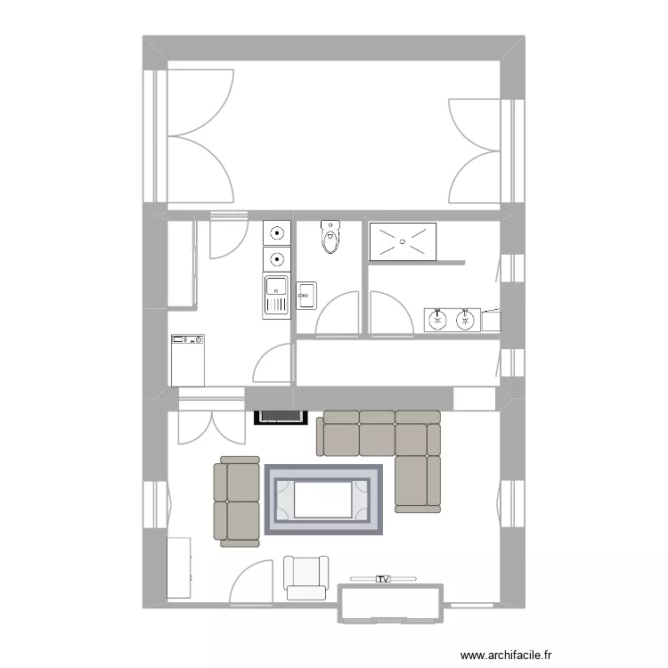 Salon projet 1. Plan de 8 et 74 m² Salon projet 1. Plan de 8 et 74 m²