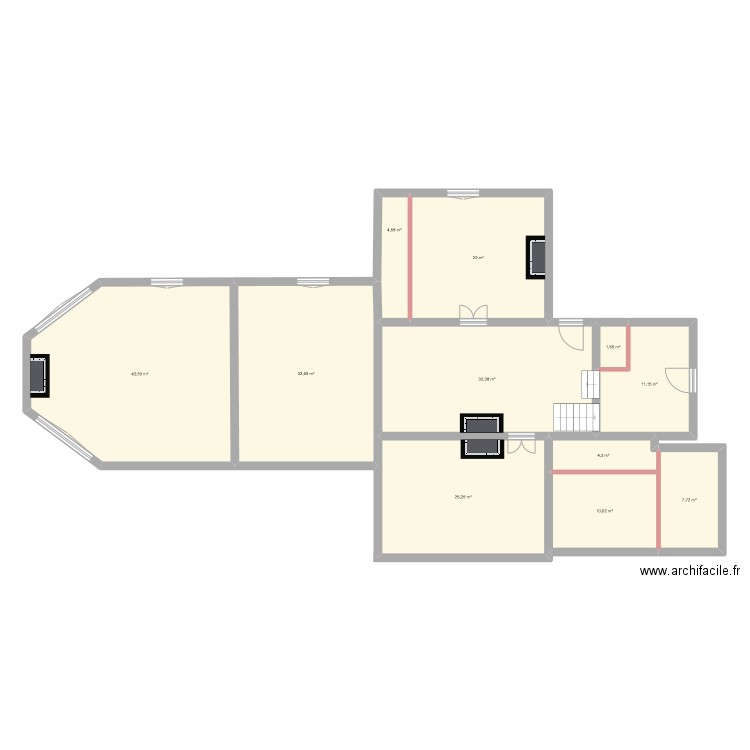 CASTEJA RDC V1. Plan de 0 pièce et 0 m2