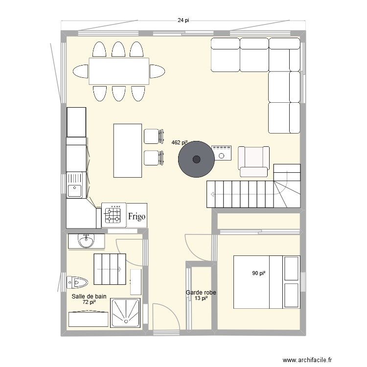 Chalet 2 Sim. Plan de 4 pièces et 59 m2