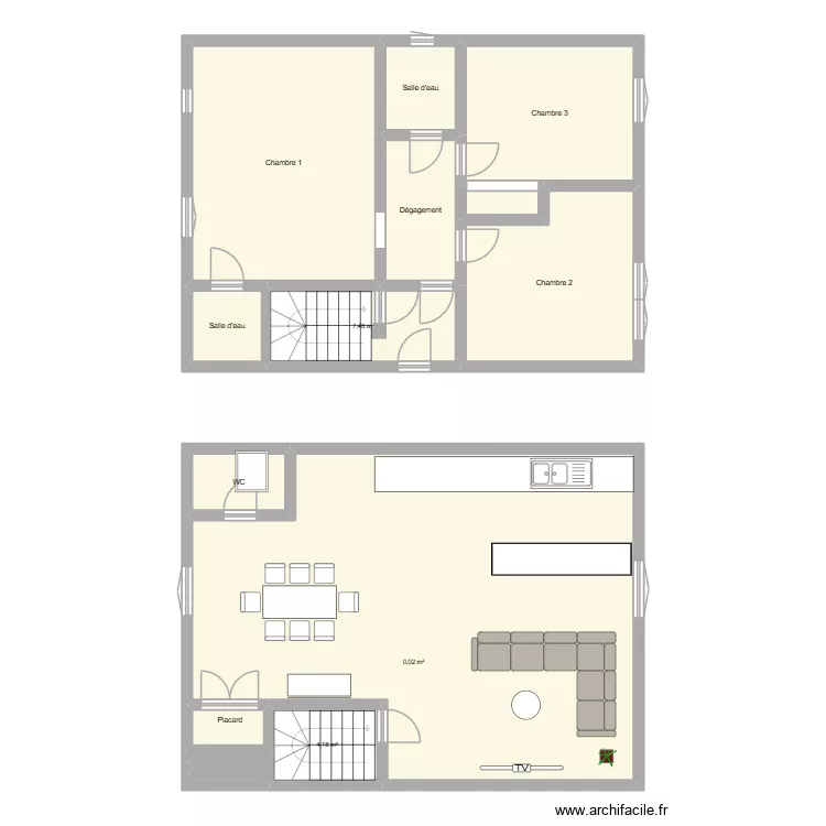rdc. Plan de 13 Pièces et 157 m²