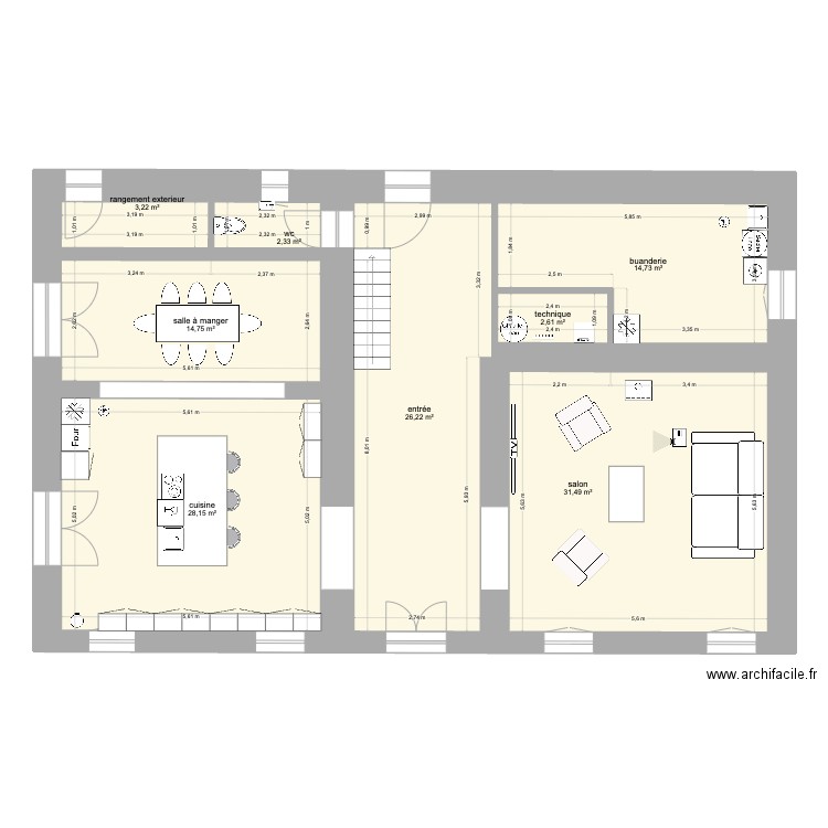 Laymont cotes. Plan de 23 pièces et 247 m2
