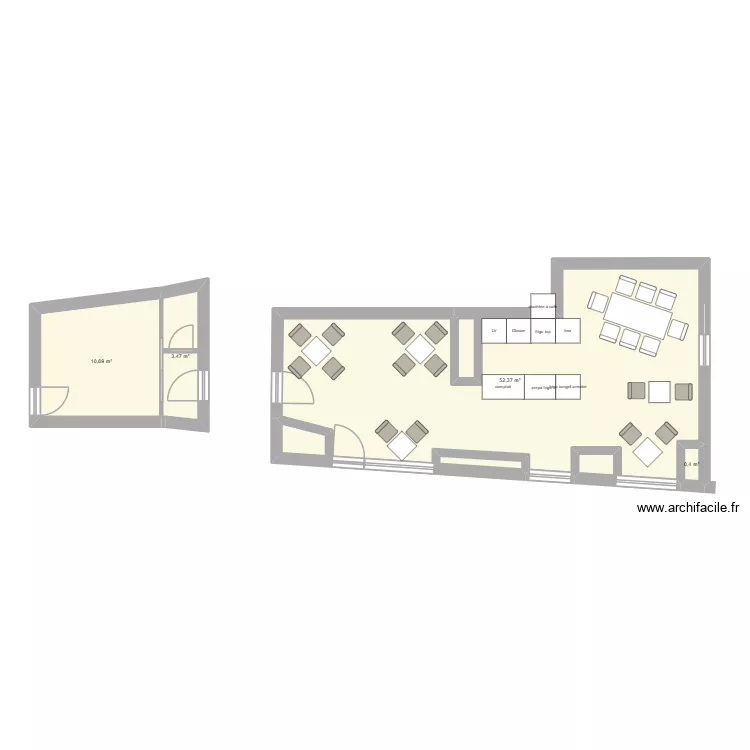 local portiques. Plan de 4 et 67 m² local portiques. Plan de 4 et 67 m²