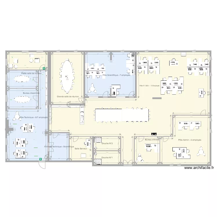 4ème étage - Proposition d'aménagement - Mars 2024. Plan de 4ème étage - Proposition d'aménagement - Mars 2024. Plan de