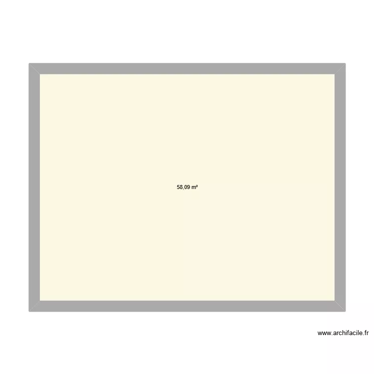 Plan de masse maison. Plan de 1  et 58 m²