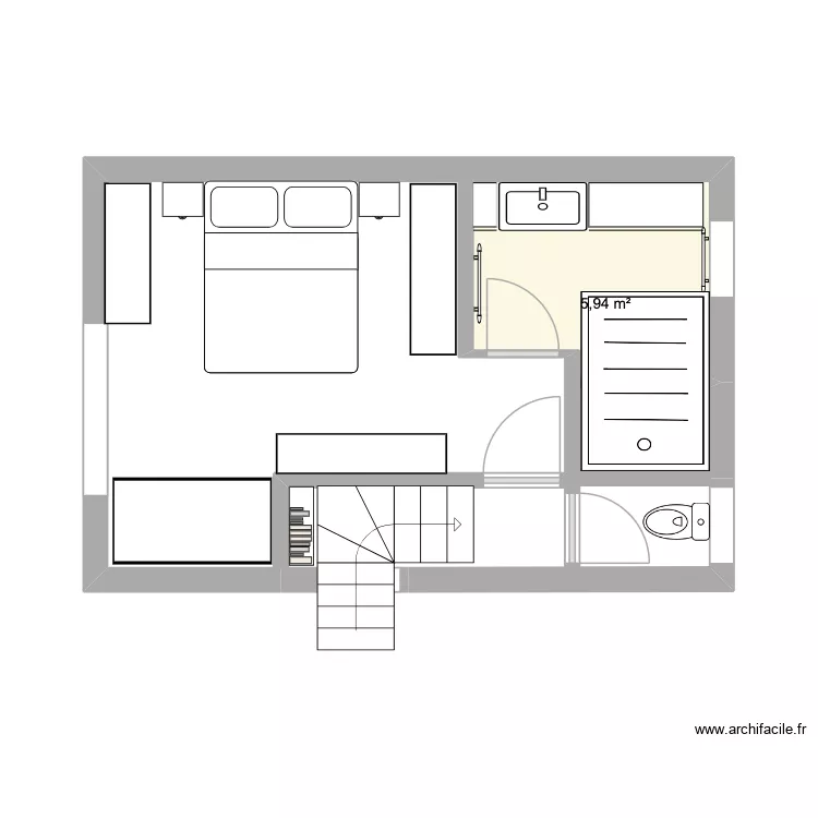 ExtensionTomBene_3. Plan de 1 Pièce et 6 m² ExtensionTomBene_3. Plan de 1 Pièce et 6 m²