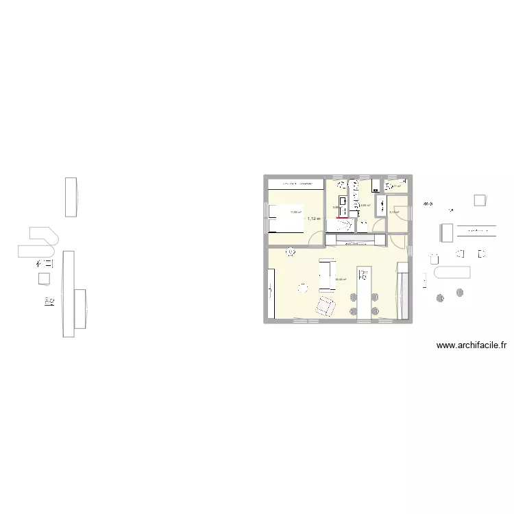 petite maison retraite. Plan de petite maison retraite. Plan de