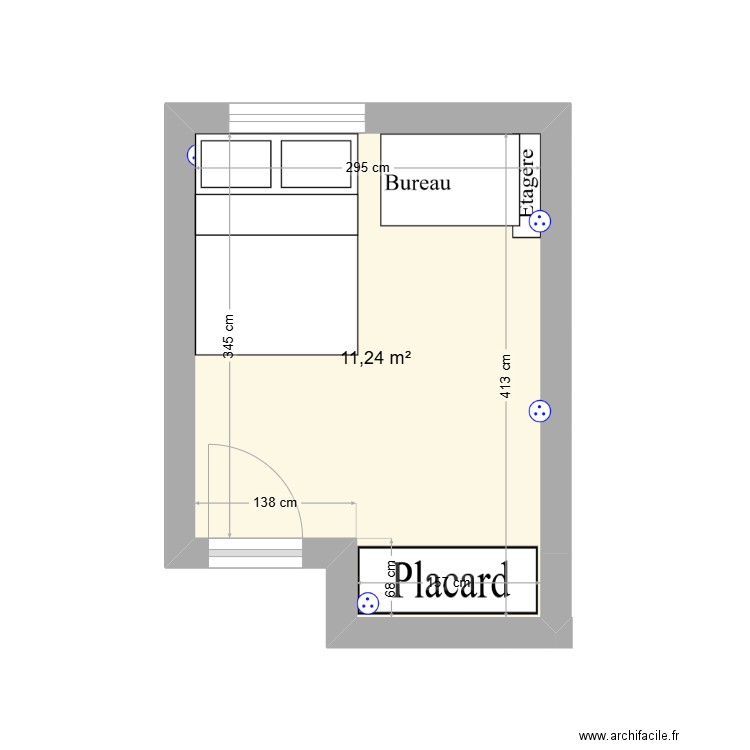 Clic clac déplié. Plan de 0 pièce et 0 m2