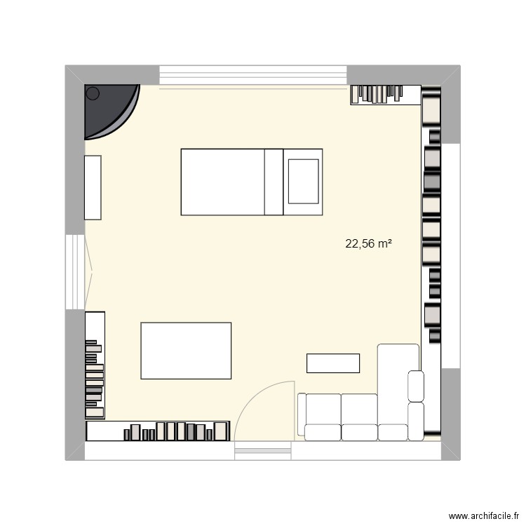 SALLE MASSAGE & REPOS. Plan de 1 pièce et 23 m2