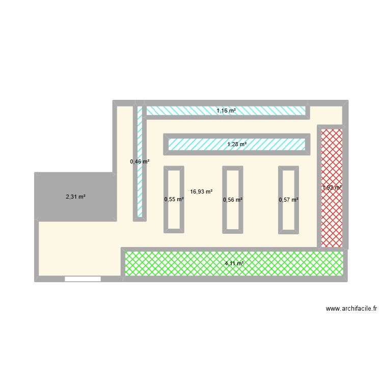 mfrais. Plan de 10 pièces et 35 m2
