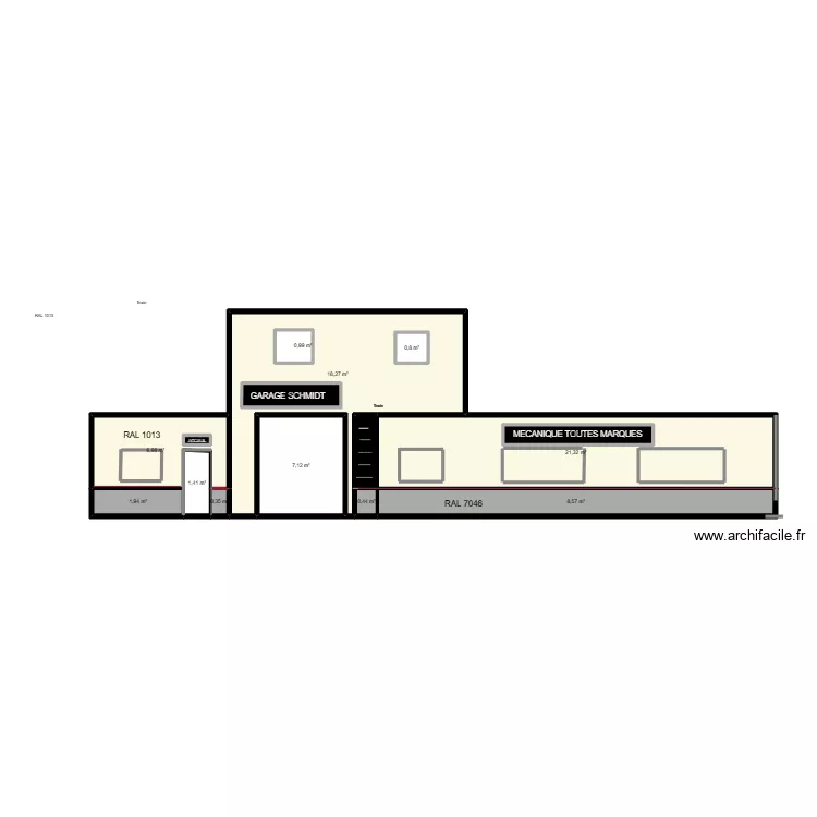 FACADE ANDANCE. Plan de 15 pièces et 81 m² FACADE ANDANCE. Plan de 15 pièces et 81 m²