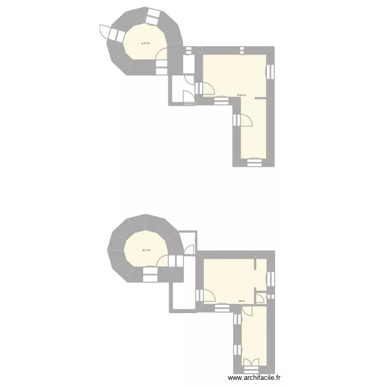 Nyons. Plan de 4 pièces et 52 m² Nyons. Plan de 4 pièces et 52 m²