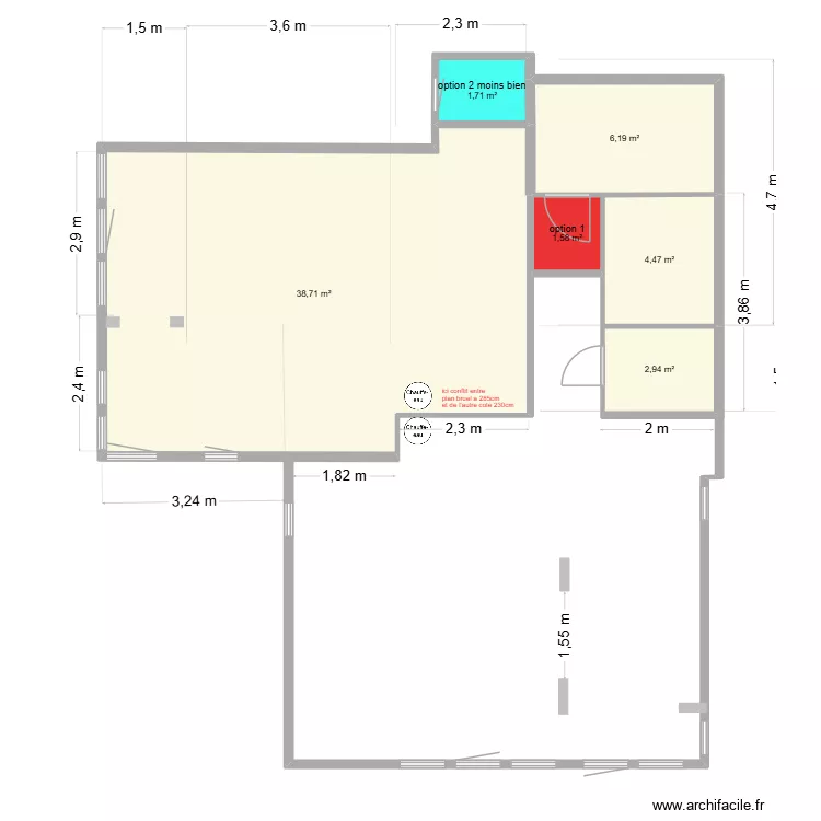 Val D\'isere Franck V4 vierge option local technique. Plan de 6 et 56 m² Val D\'isere Franck V4 vierge option local technique. Plan de 6 et 56 m²
