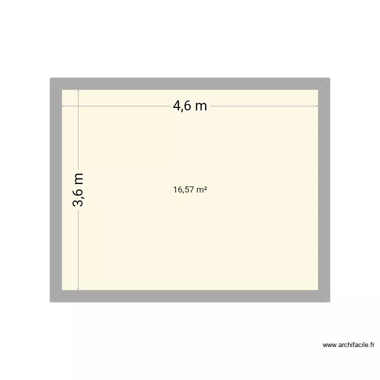 Chalet palette. Plan de 1  et 17 m²