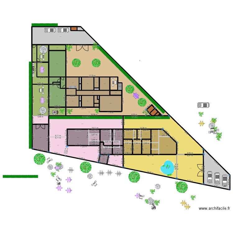 LOC COM / MAISON / APPARTS / LOC COM 2 240725D. Plan de 81 pièces et 1881 m2
