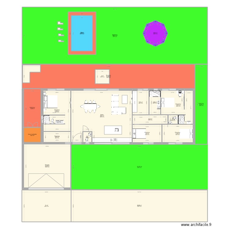 dijon3. Plan de 29 pièces et 814 m2