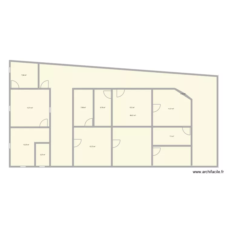 MAISON N1. Plan de 12  et 205 m²