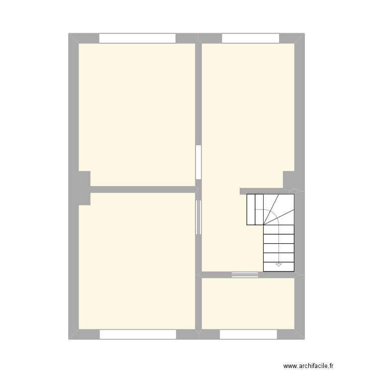 1er. Plan de 3 pièces et 40 m2