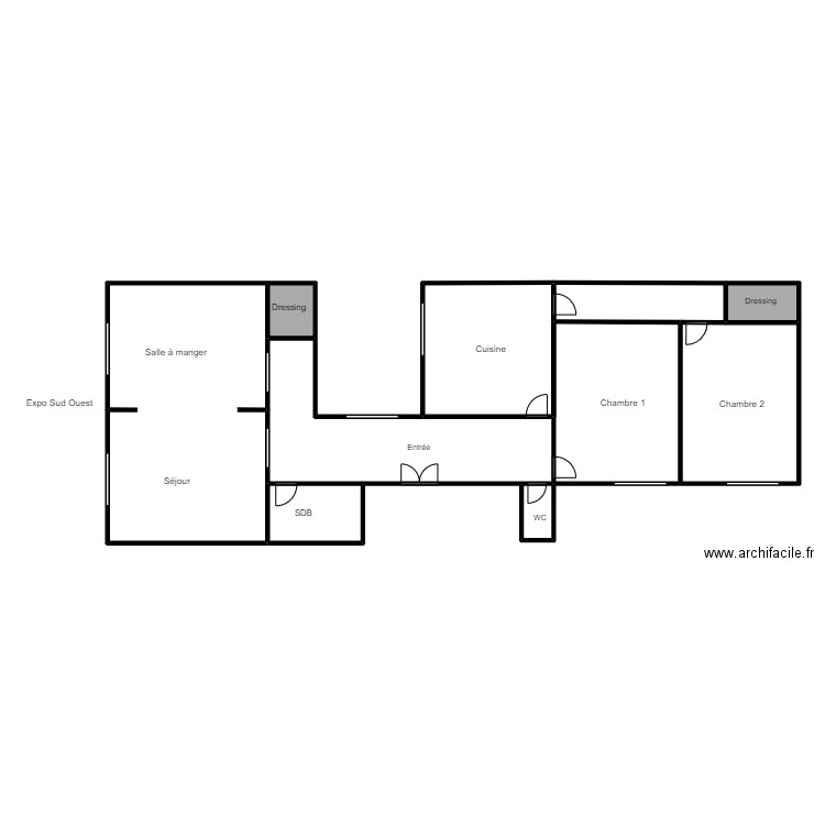 Plan ROUSSEAU 1. Plan de 10 pièces et 198 m2