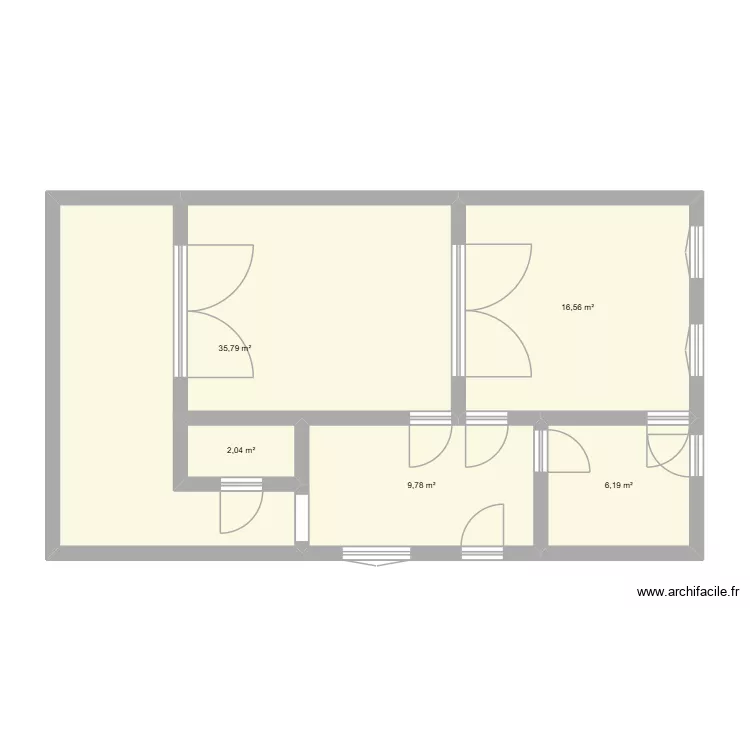 Maison Dechy 1. Plan de 5  et 70 m²
