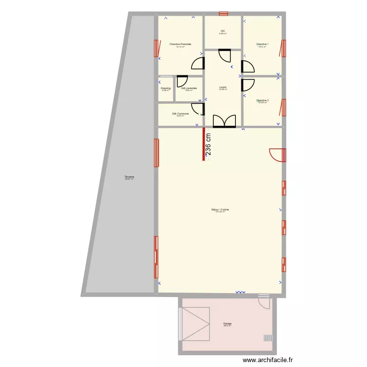 MAISON EDITH PIAF. Plan de 11 pièces et 268 m² MAISON EDITH PIAF. Plan de 11 pièces et 268 m²