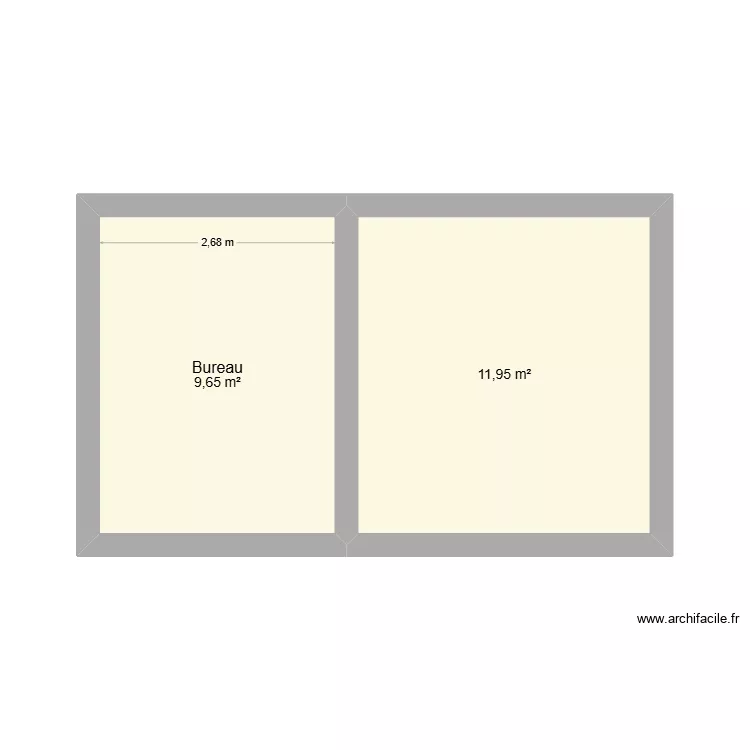 PROJET GESTION 2. Plan de 2 Pièces et 22 m²