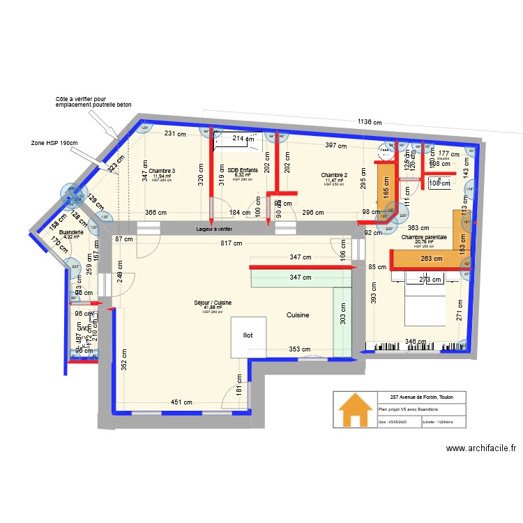 257 Forbin Projet V5 avec Buanderie garage. Plan de 8 pièces et 99 m2