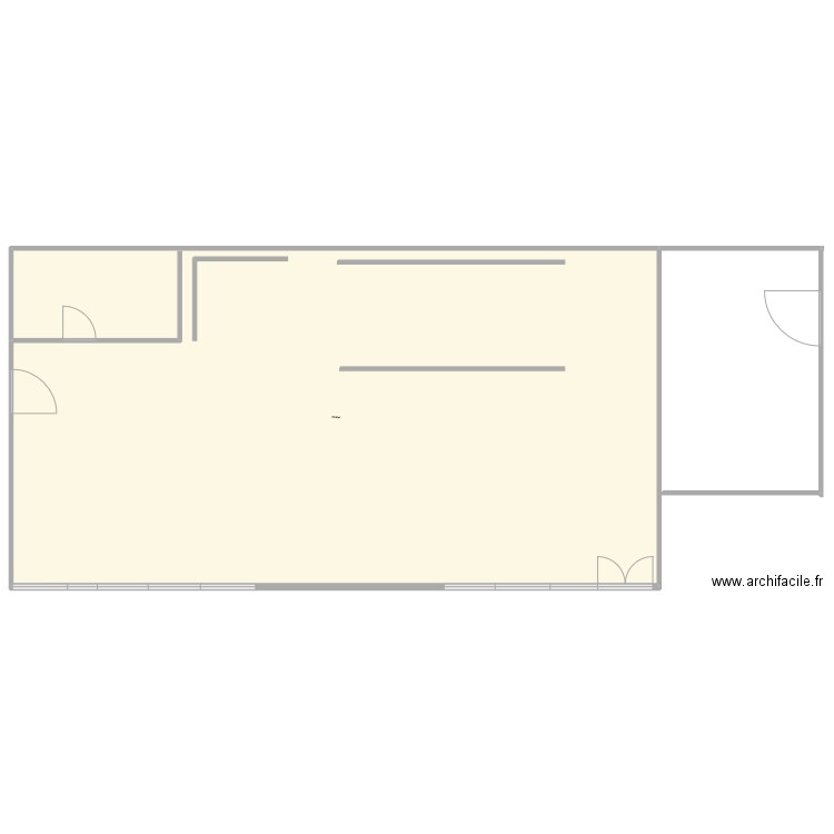 magasin. Plan de 1 pièce et 1774 m2