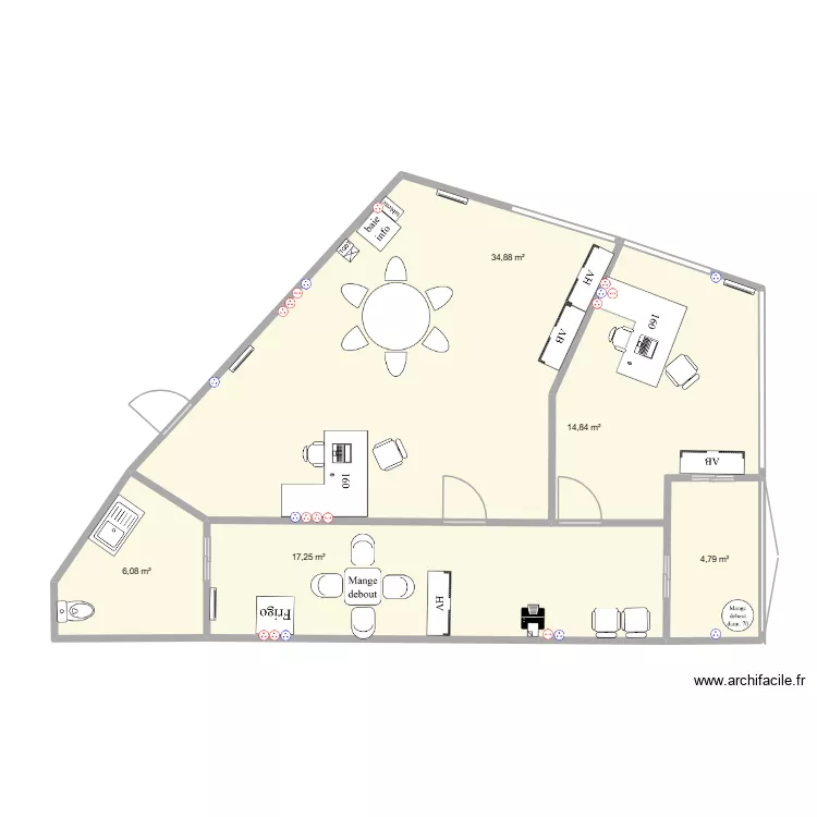 EMPLOI CHATEAU-GONTIER version 7. Plan de 5  et 78 m²