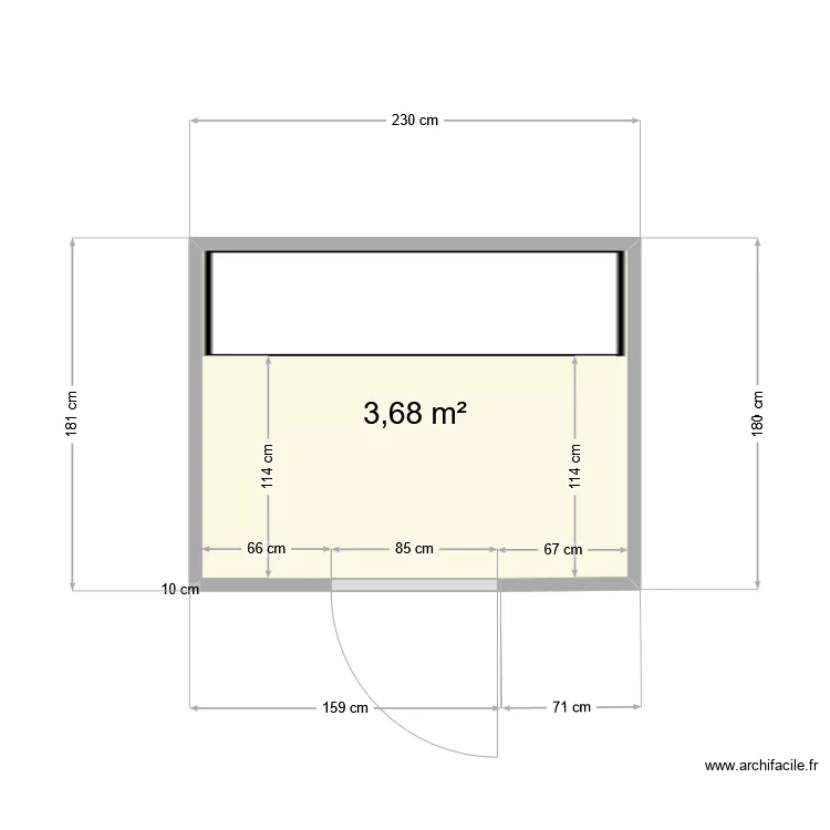 Am&eacute;nagement abris de jardin. Plan de 
