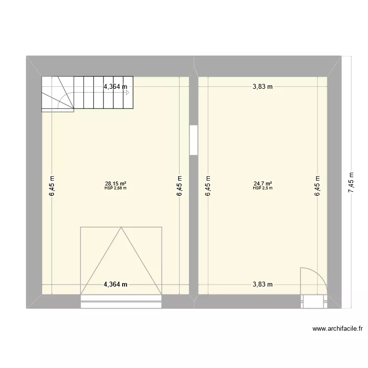 appartement 2. Plan de 7 pièces et 159 m²