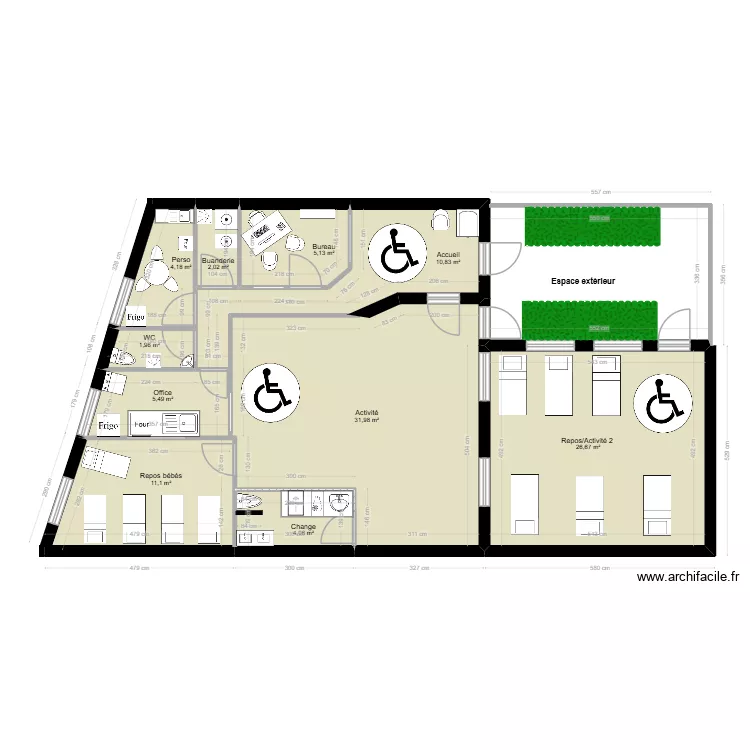 Malakoff Am&eacute;nag&eacute;. Plan de 10  et 103 m²