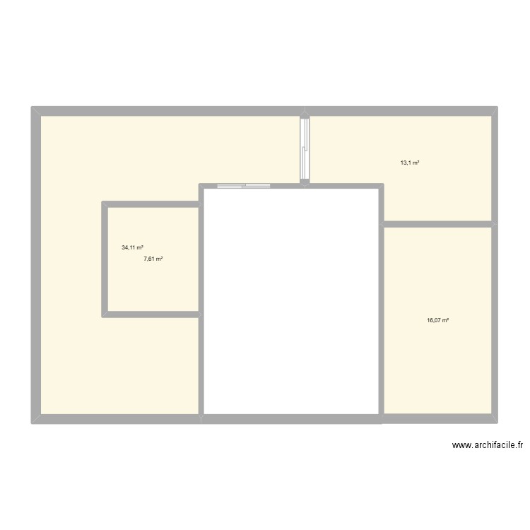 abc. Plan de 4 pièces et 71 m2
